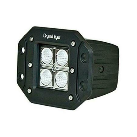 IPCW Universal 5 in. Square Visor Cree 4-LED 60-Degree Spot Light W1004S12-60